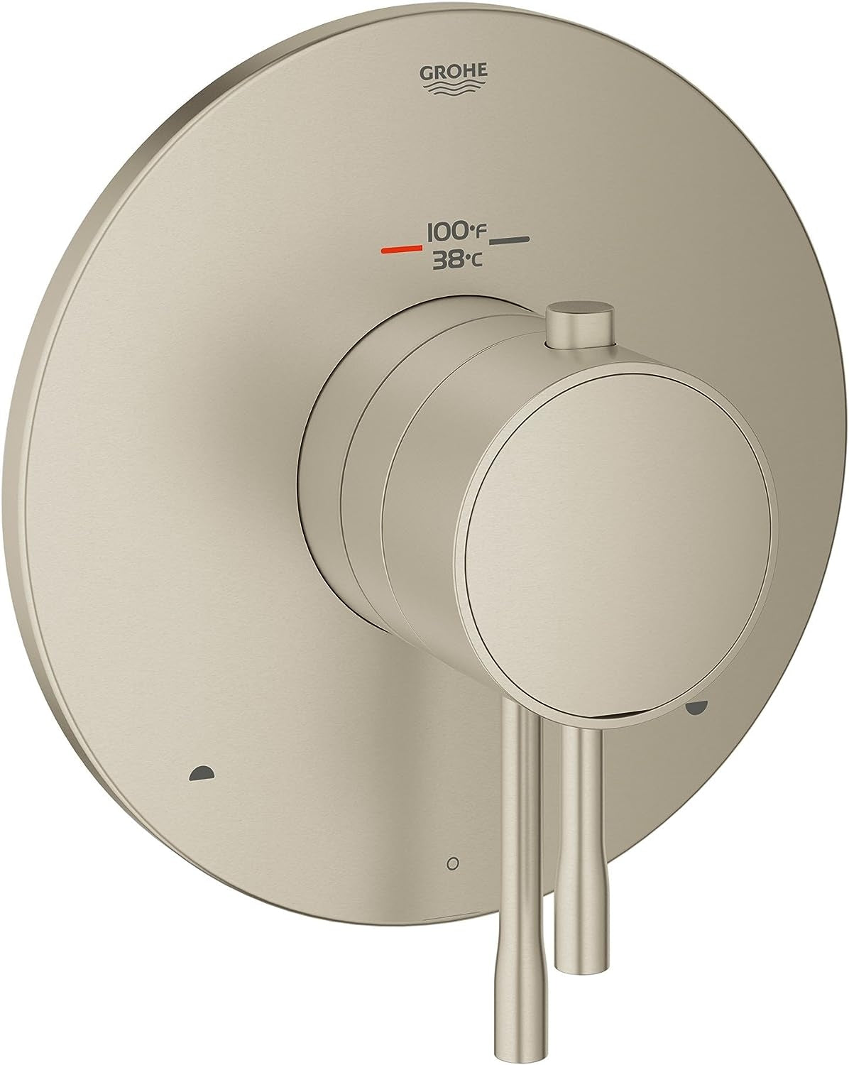 Grohe 19988EN1 Essence Thermostatic Valve Trim with Integrated Volume Control, Brushed Nickel