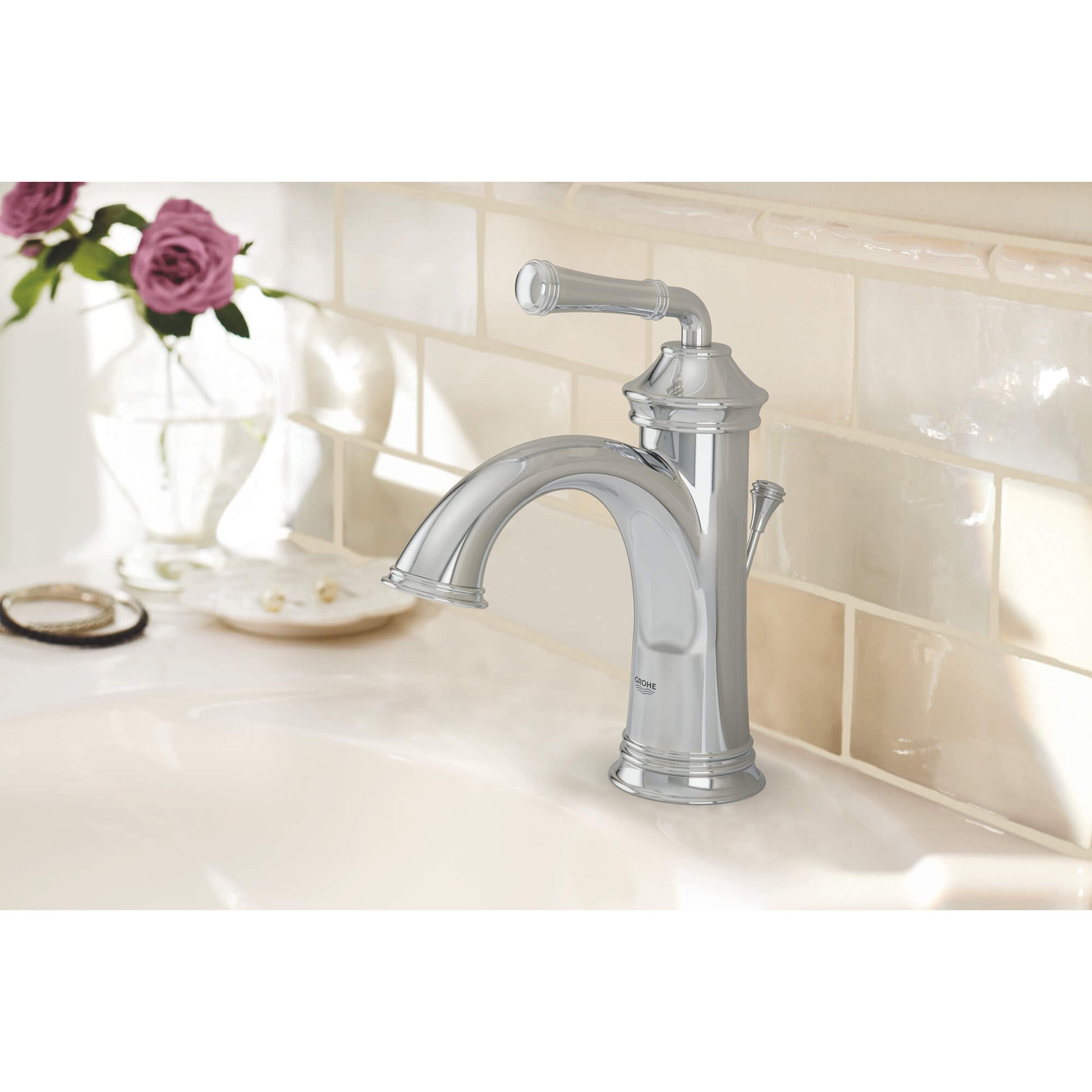 Grohe 21111000 Single Hole Single Handle Bathroom Faucet, Chrome