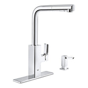 Grohe 30367000 Tallinn Single-Handle Pull-Out Sprayer Kitchen Faucet with Soap Dispenser