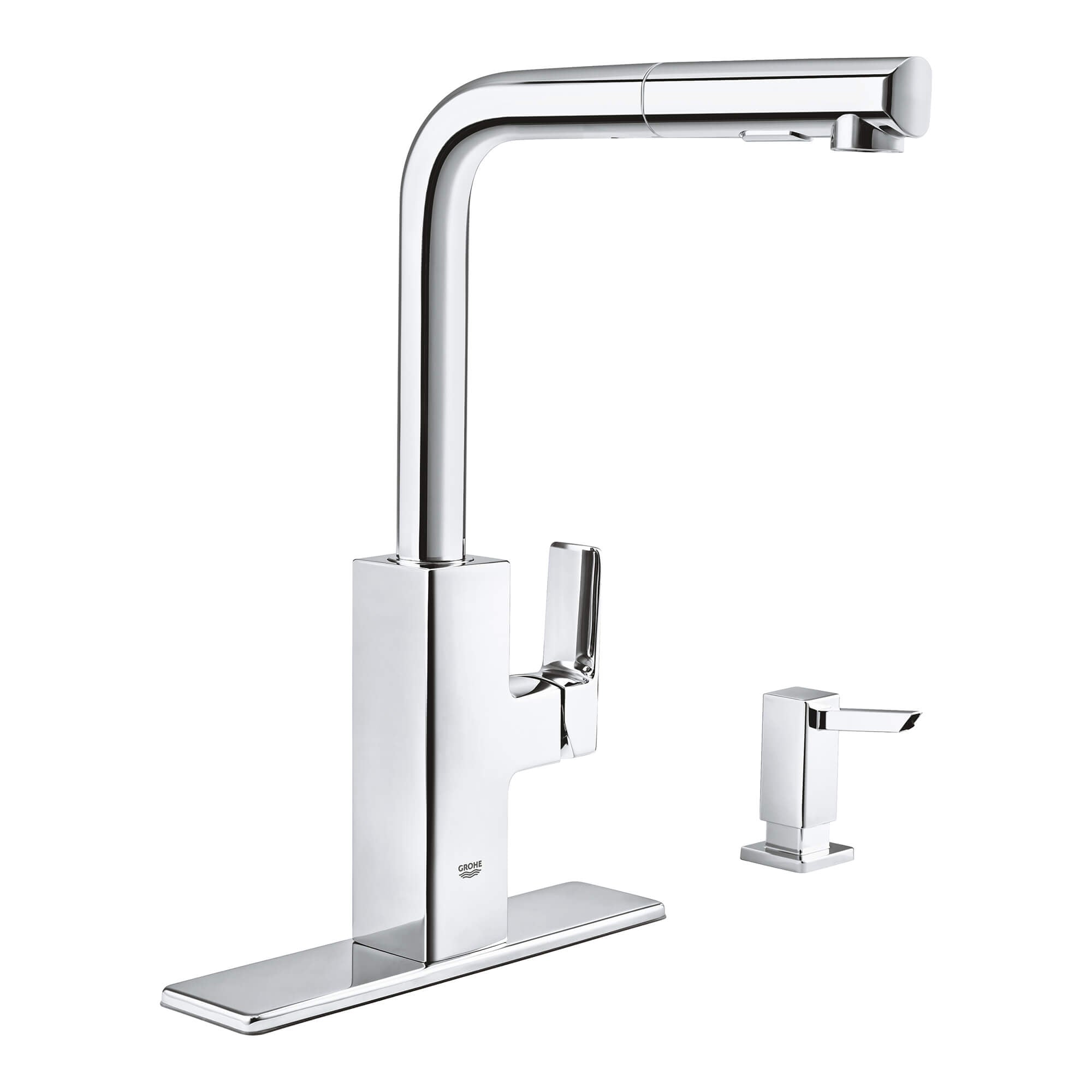 Grohe 30367000 Tallinn Single-Handle Pull-Out Sprayer Kitchen Faucet with Soap Dispenser