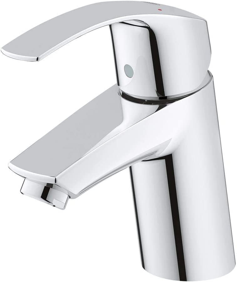 Grohe 3264300A Eurosmart S-Size Single-Handle Single-Hole Bathroom Faucet, Less Drain, Chrome