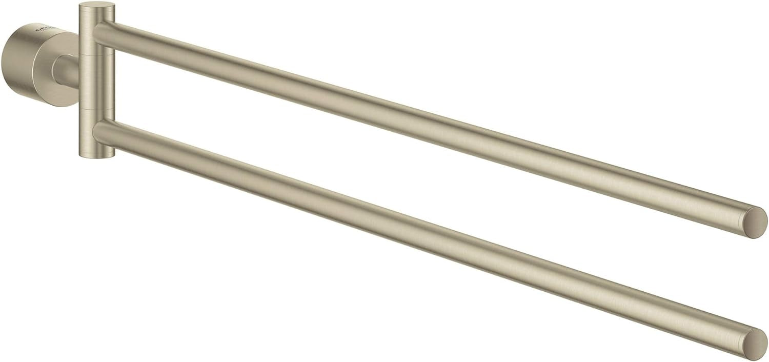 Grohe 40308EN3 Atrio 19-1/4 Inch Double Towel Bar, Brushed Nickel