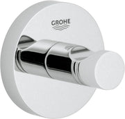 Grohe 40364001 Essentials Wall-Mounted Bathroom Robe Hook, Starlight Chrome