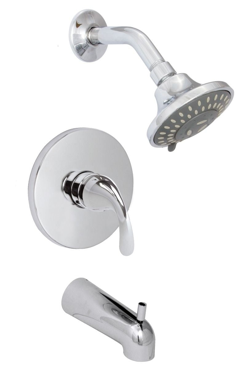 Huntington Brass P6326501-1 Clover Tub & Shower Trim Package, Chrome