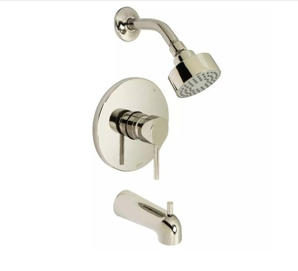 Huntington Brass P6380214 Euro Tub & Shower Trim Kit, Polished Nickel PVD