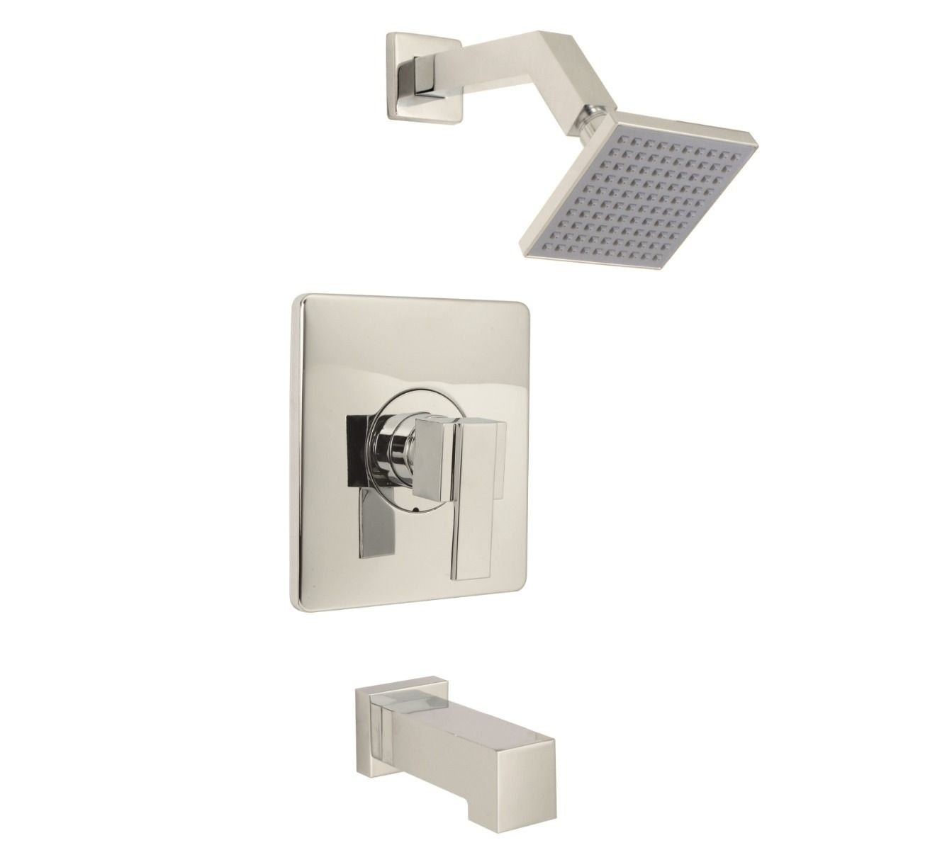 Huntington Brass P6382014 Razo Tub & Shower Trim Kit Polished Nickel PVD,