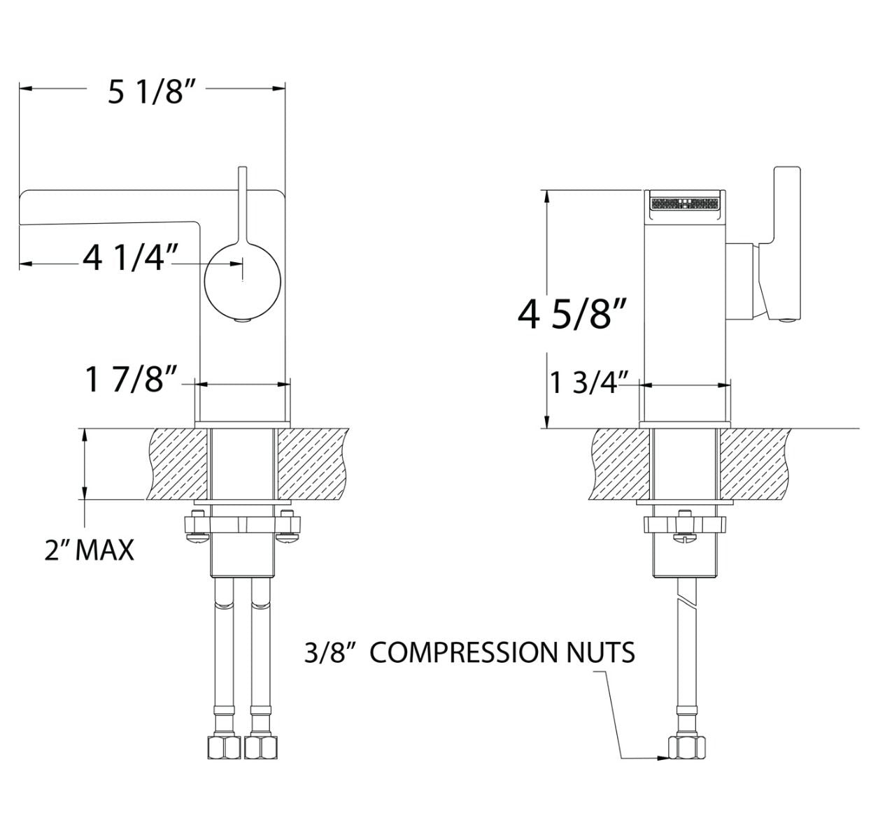 Huntington Brass W3181 Razo Single Hole Open Channel Faucet