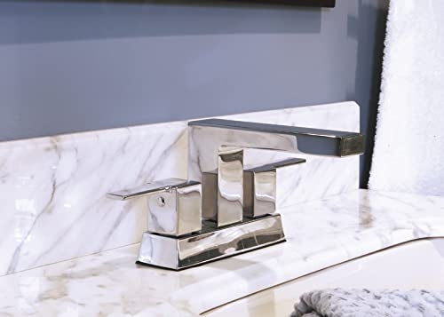 Huntington Brass W4482014-1 Razo 4 Centerset Lavatory Faucet Polished Nickel PVD