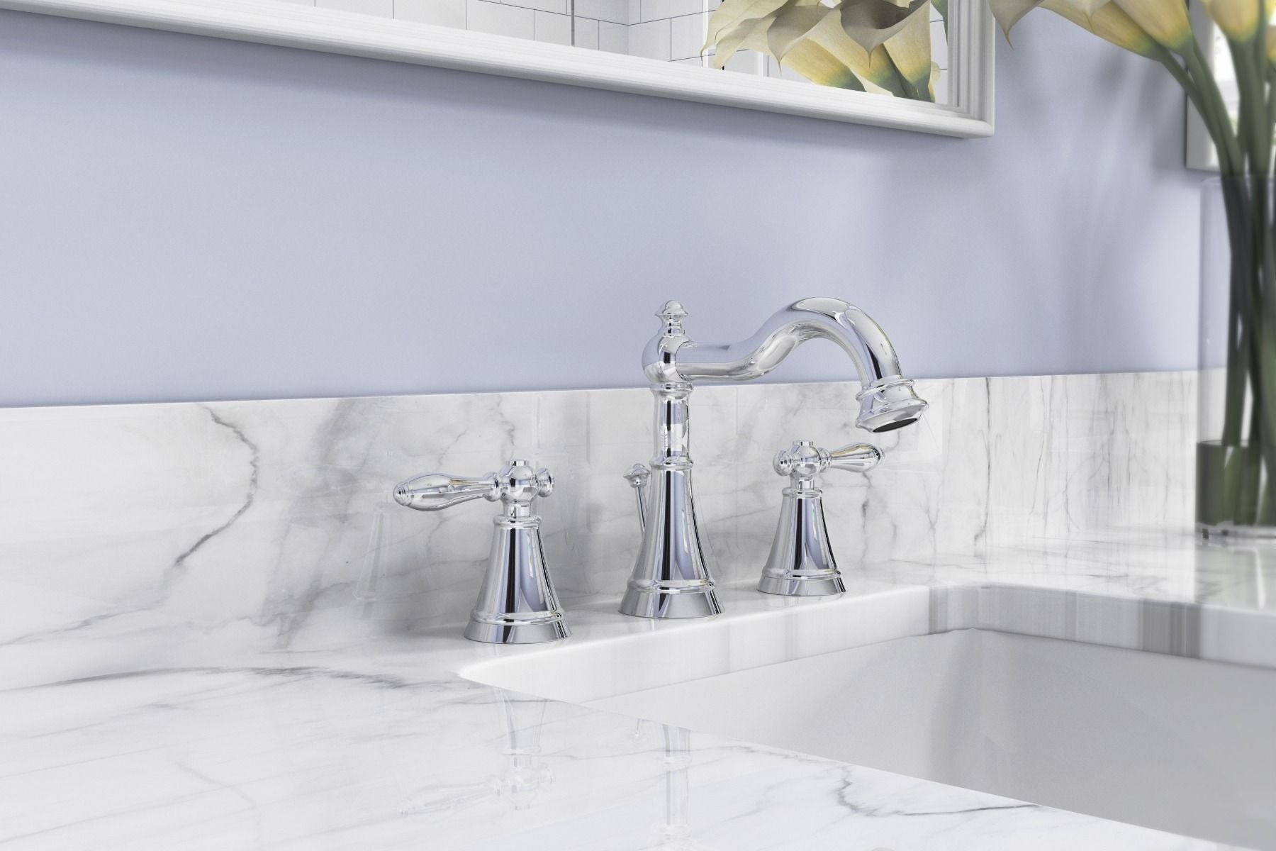 Huntington Brass W4561201-1 Brass Sherington Widespread Bathroom Faucet