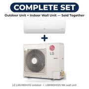 LG Multi F LGRED Heat Pump Set: LMU180HHV 18K Outdoor + LSN180HSV5 18K Wall Unit