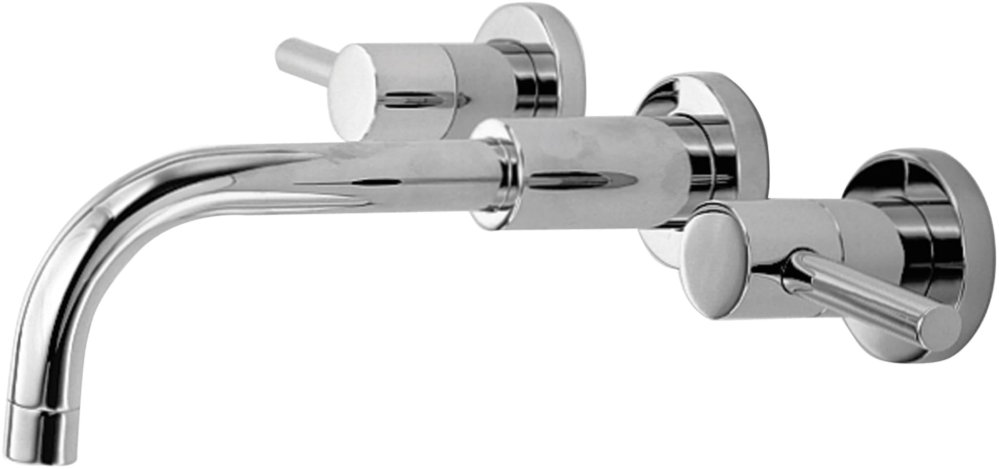 Newport Brass 3-1501/26 East Linear Wall Mount Lavatory Faucet, Polished Chrome