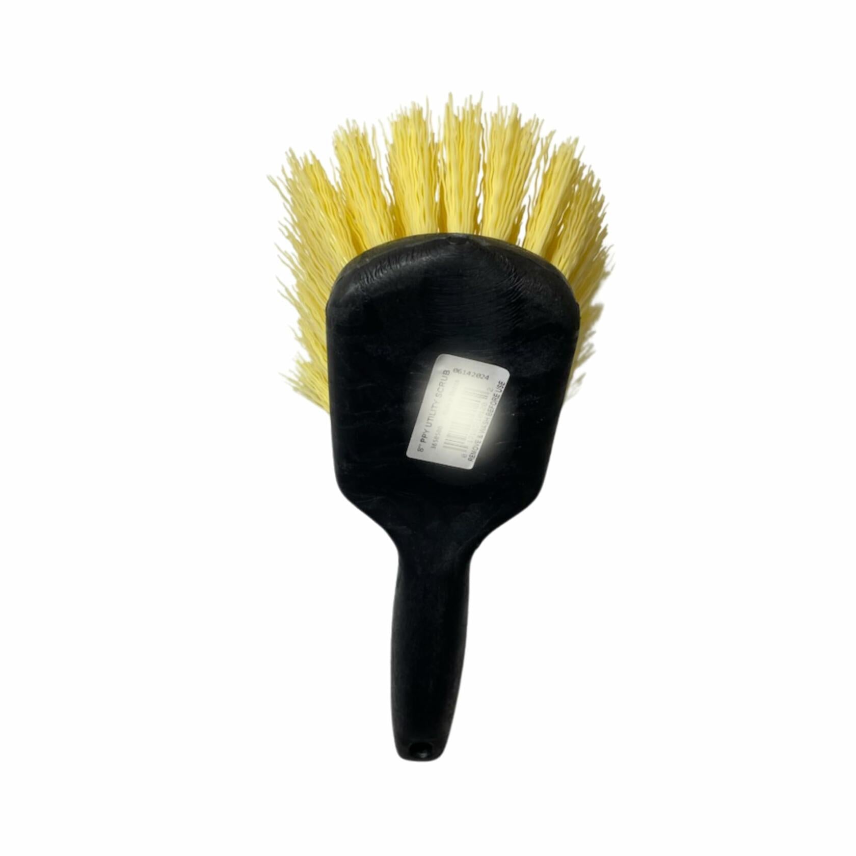 SPARTA 3650500 Plastic Scrub Utility Brush With Polypropylene Bristles For Cleaning, 8 Inches, Black