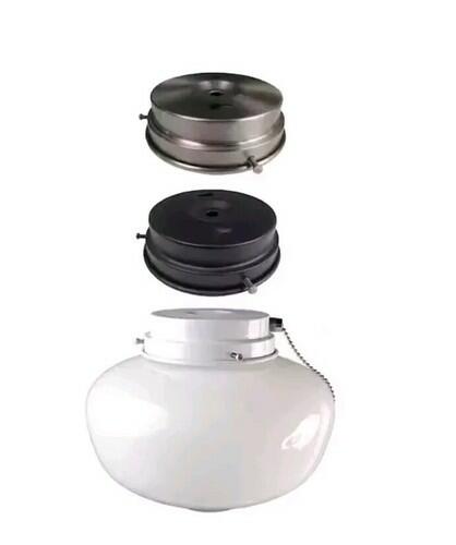 1-Light White Ceiling Fan Light Kit