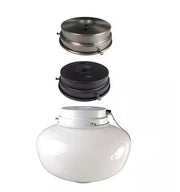 1-Light White Ceiling Fan Light Kit