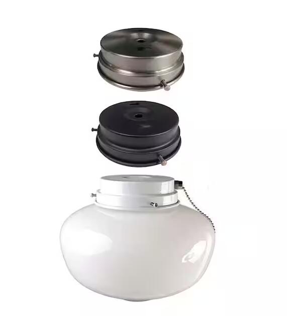 1-Light White Ceiling Fan Light Kit