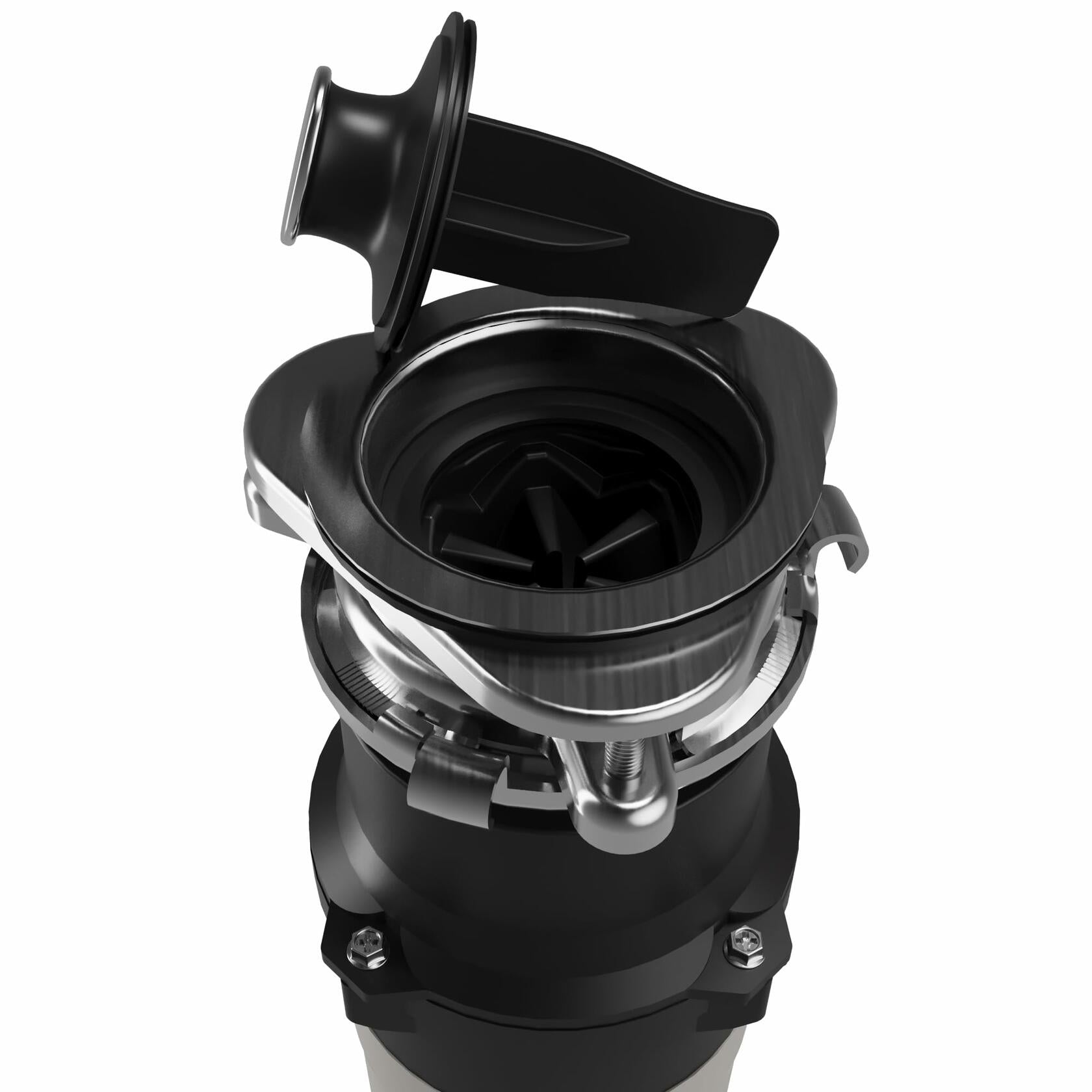 Karran 1/3 HP Continuous Feed Garbage Disposal for Kitchen Sinks with Power Cord and Accessories Included