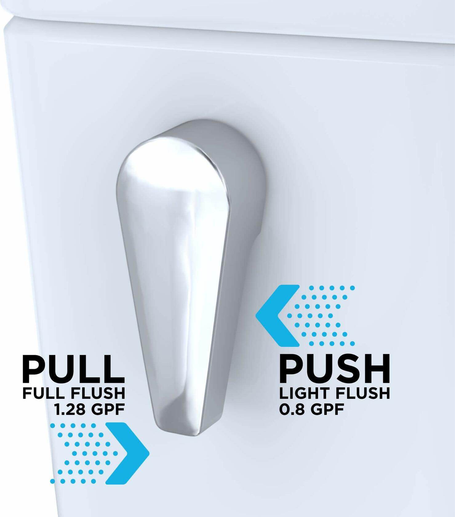TOTO 1.28 & 0.8GPF Dual Flush WASHLET+ Drake Tank, Cotton White