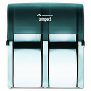 GP PRO (Georgia-Pacific) Compact 56744 4-Roll Quad Coreless High-Capacity Toilet Paper Dispenser, Translucent Smoke