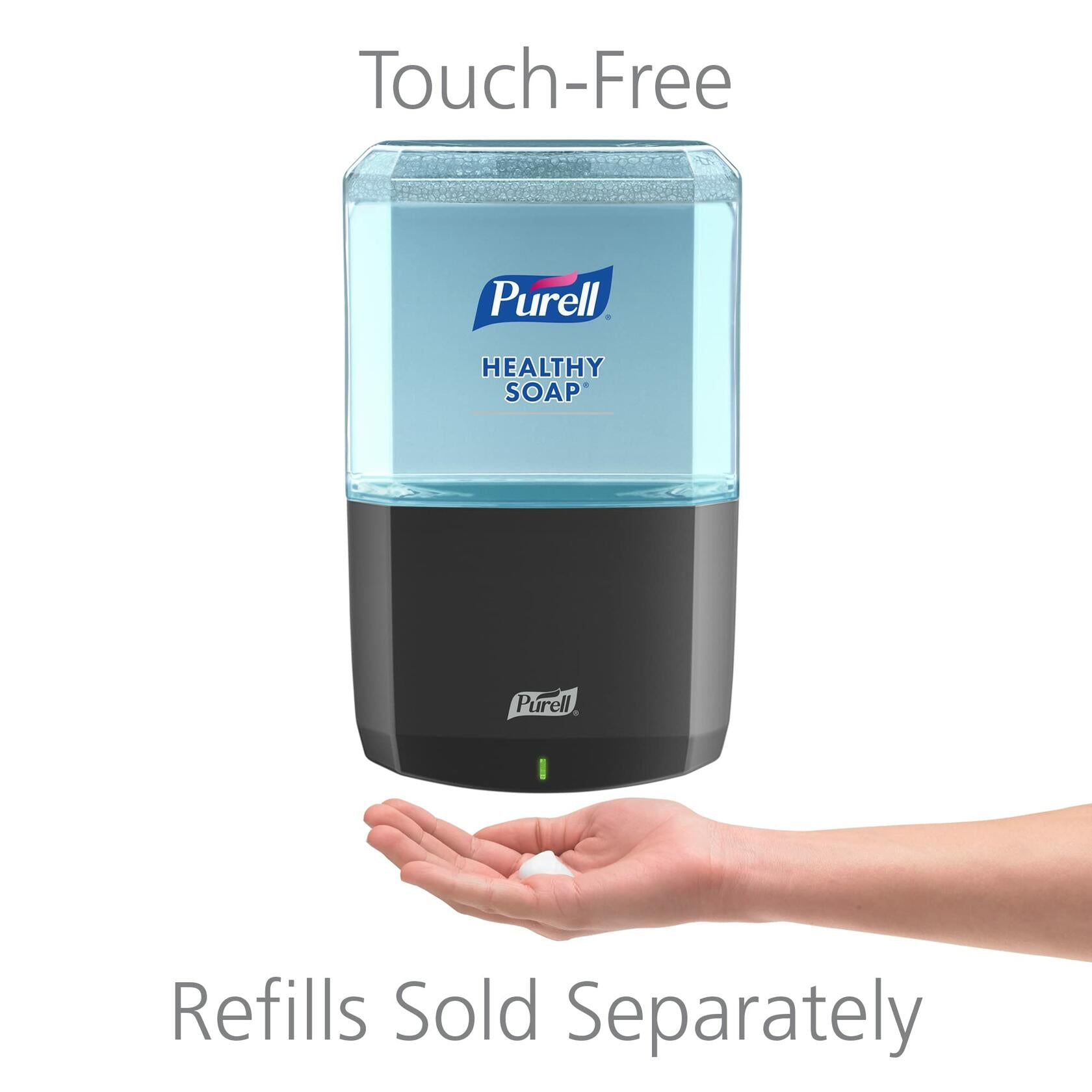 PURELL ES6 Automatic Wall-Mounted Hand Soap Dispenser, Graphite, without 1200 mL PURELL HEALTHY SOAP Refills (Pack of 1)