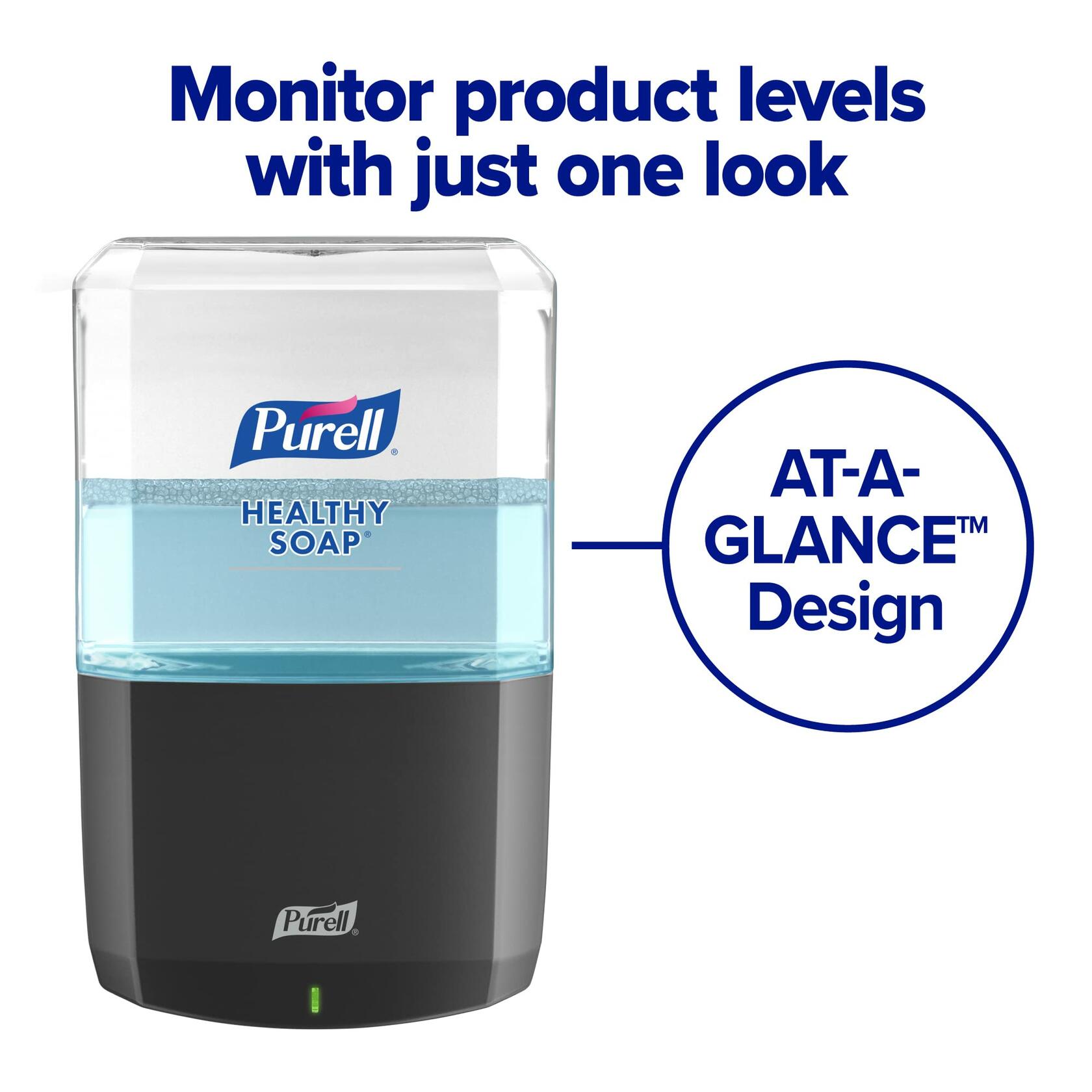 PURELL ES6 Automatic Wall-Mounted Hand Soap Dispenser, Graphite, without 1200 mL PURELL HEALTHY SOAP Refills (Pack of 1)