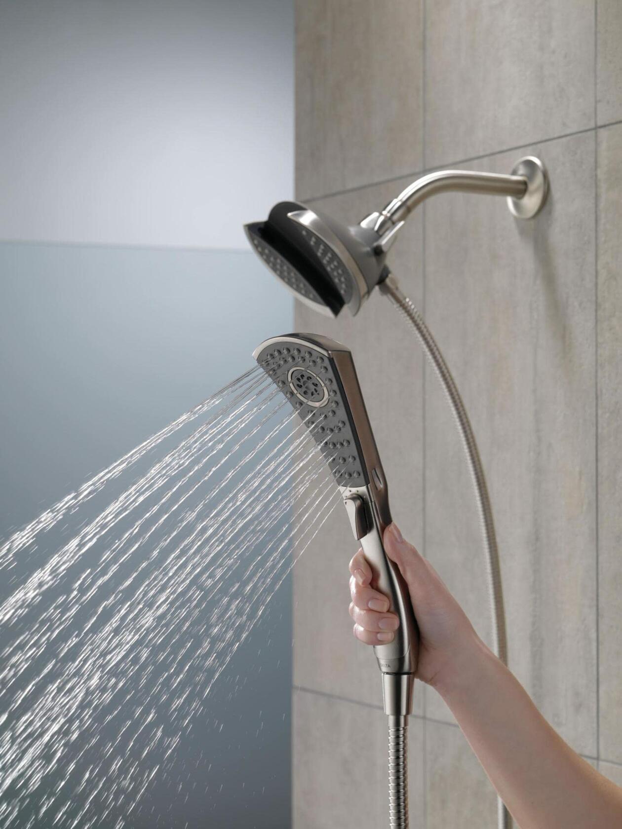 Delta Faucet 58467-SS 4-Spray In2ition Dual Shower Head with Handheld Spray, Brilliance Stainless