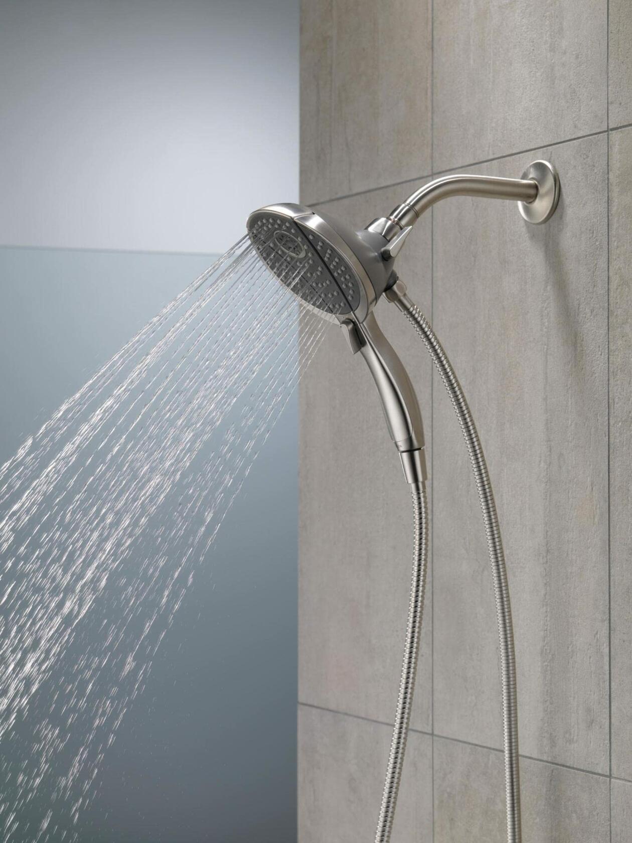 Delta Faucet 58467-SS 4-Spray In2ition Dual Shower Head with Handheld Spray, Brilliance Stainless