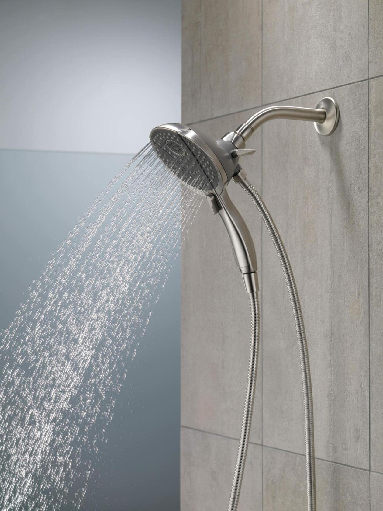 Delta Faucet 58467-SS 4-Spray In2ition Dual Shower Head with Handheld Spray, Brilliance Stainless