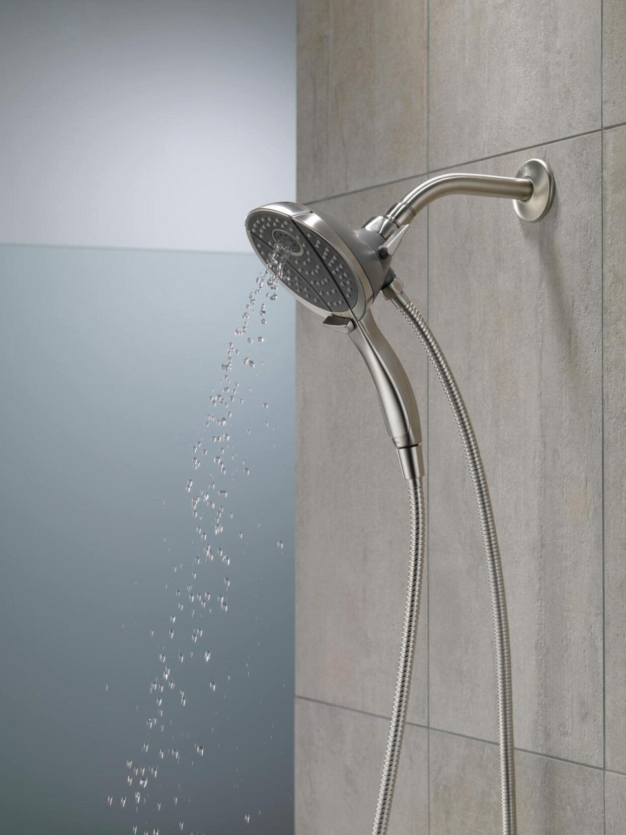 Delta Faucet 58467-SS 4-Spray In2ition Dual Shower Head with Handheld Spray, Brilliance Stainless
