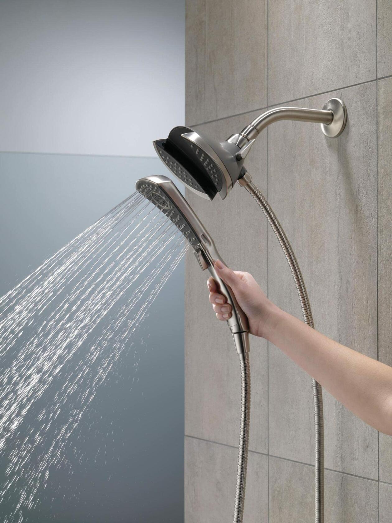 Delta Faucet 58467-SS 4-Spray In2ition Dual Shower Head with Handheld Spray, Brilliance Stainless