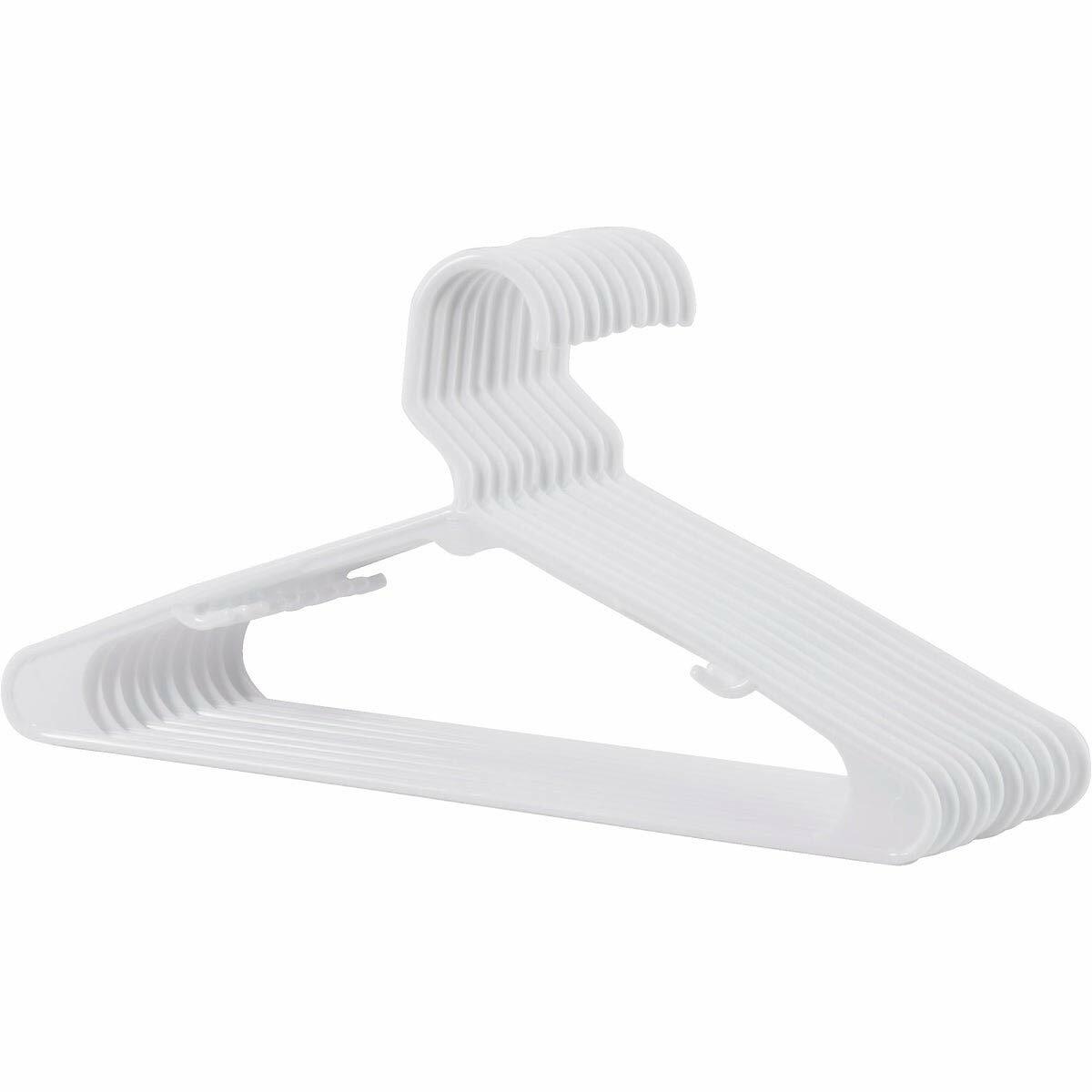 Tamor Plastics Corp. 6808/10WH.14 Cheerful Tubular Plastic Clothes Hanger (Pack of 10)