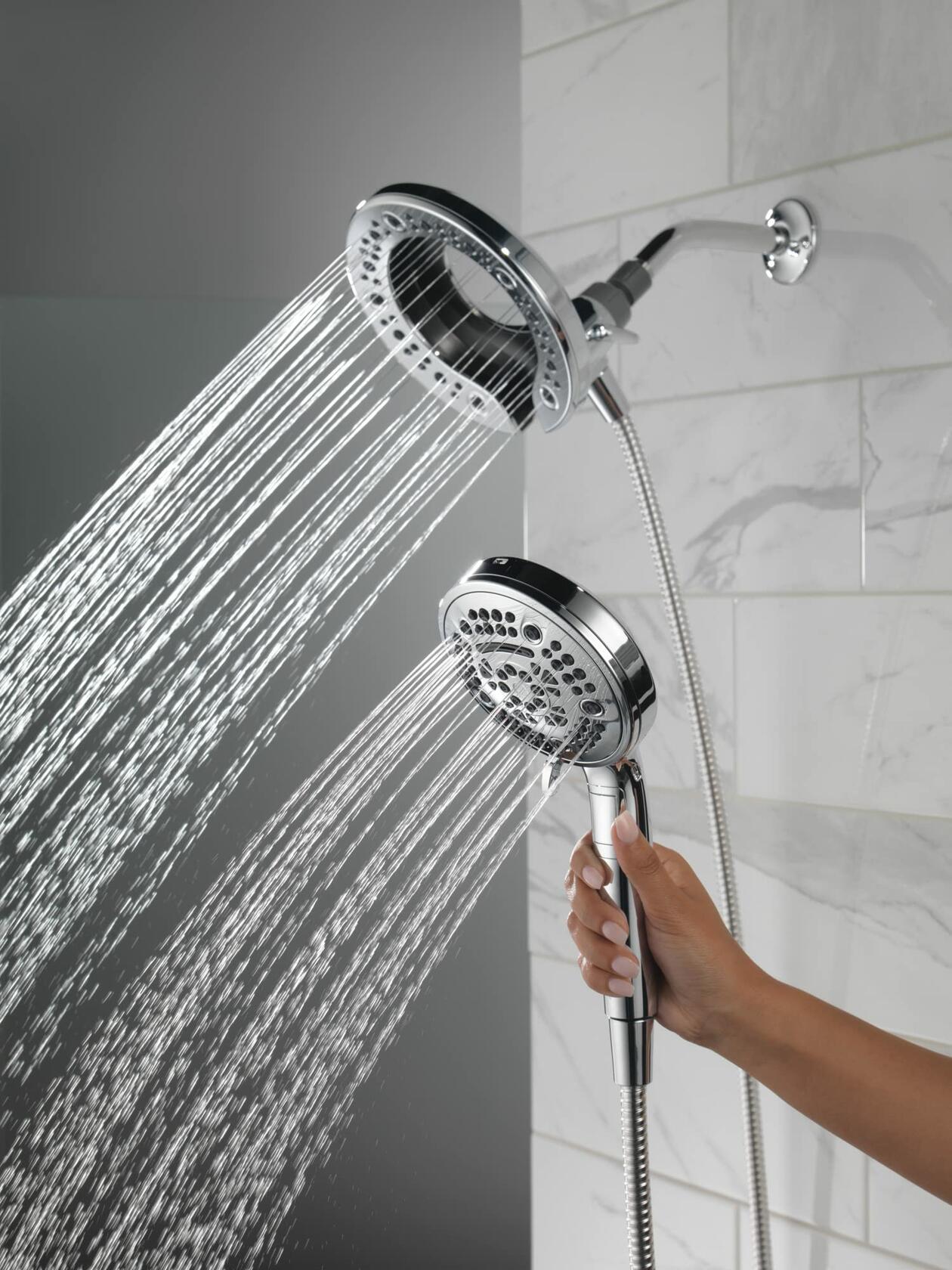 Delta In2ition 75687D 7-Setting Two-in-One Shower, Chrome