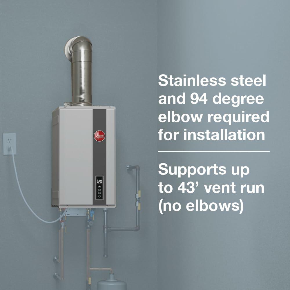 Rheem RTG-95DVLP-3 High Efficiency Non-Condensing Indoor Tankless Liquid Propane Water Heater, 9.5 GPM