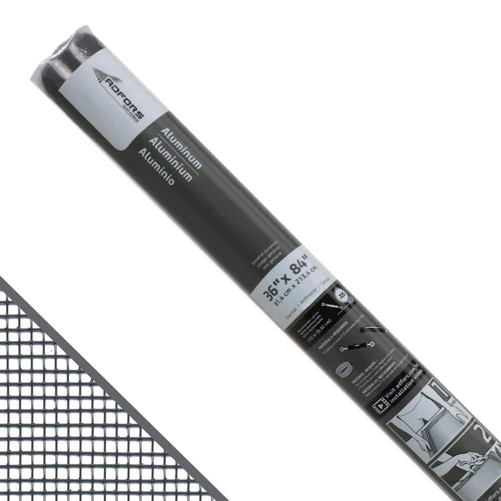 Saint-Gobain ADFORS 36 in. W X 7 ft. L Charcoal Aluminum Insect Screen Cloth