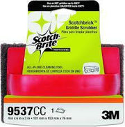 3M 9537CC Scotch-brite Red Plastic Grill & Griddle Scrubber