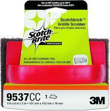 3M 9537CC Scotch-brite Red Plastic Grill & Griddle Scrubber