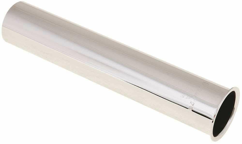 DURAPRO 161126 1-1/2 x 8" Brass Straight Tailpiece, Chrome-Plated, 17 Gauge