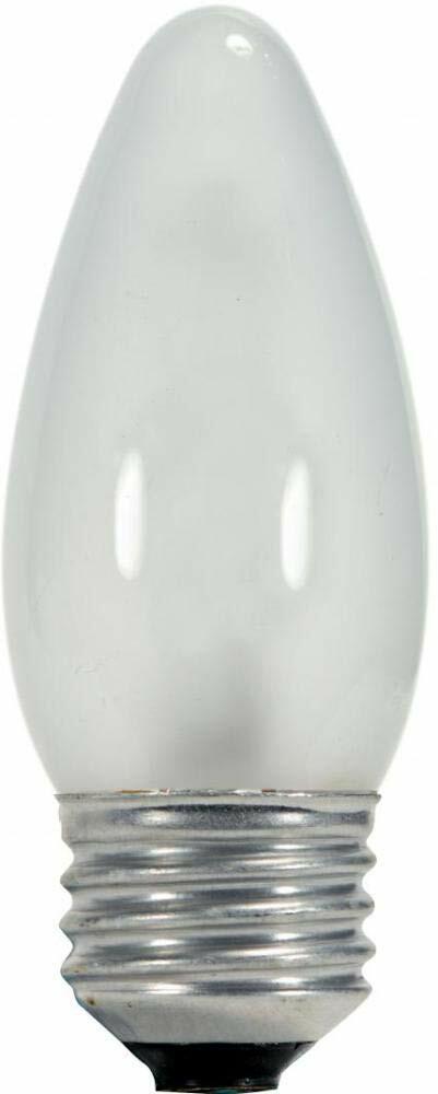 Satco S2444 Medium Base Light Bulb (2-Pack), 43 Watts, 120 Volts, 750 Lumens, B11 Shape