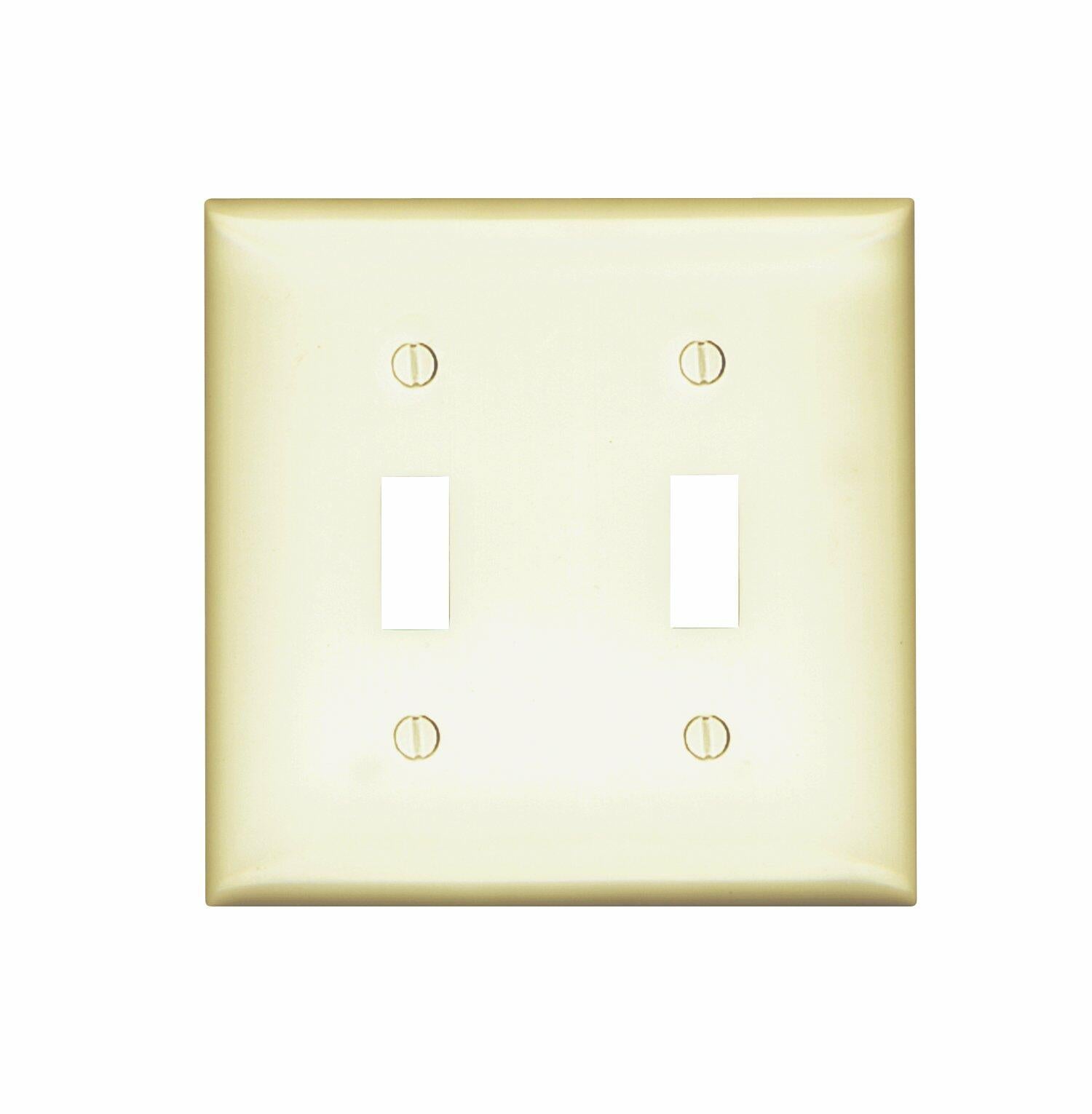 Preferred Industries WH1002-IVRY Two Gang Toggle Style Wall Plates, 10-Pack, Ivory