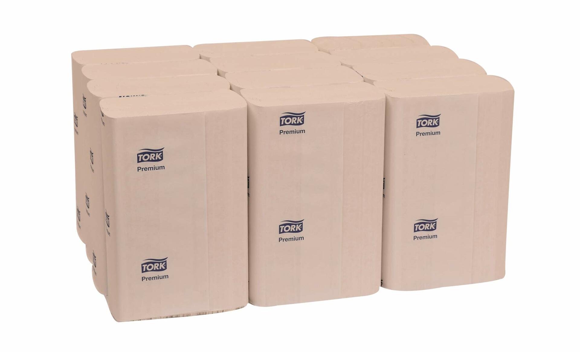 Tork 420570 Premium Multifold Paper Hand Towel, 3-Panel, 1-Ply, White (Case of 12 Packs, 250 per Pack, 3,000 Towels per Case)