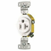 Hubbell Self‑grounding, Tamper‑proof, and Weather‑proof Receptacle, 20 AMPS, White