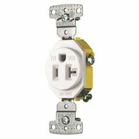 Hubbell Self‑grounding, Tamper‑proof, and Weather‑proof Receptacle, 20 AMPS, White