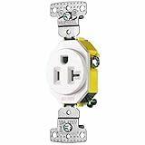 Hubbell Self‑grounding, Tamper‑proof, and Weather‑proof Receptacle, 20 AMPS, White