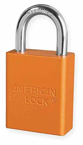 Master Lock A1105KAORJ Keyed Alike Aluminum Orange Safety Padlock with 1/4" x 1" Shackle (Pack of 6)