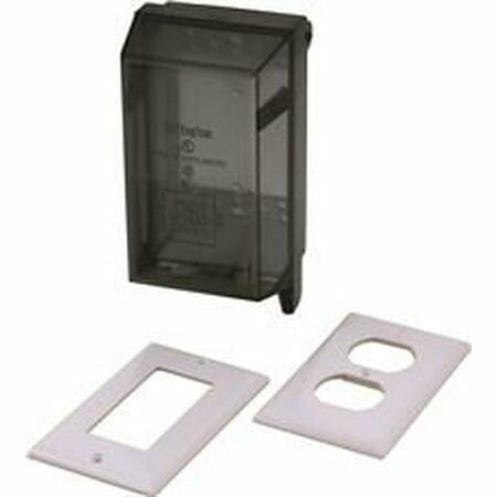 Arlington - Dri-Box Adapters with Non-Metallic Cover and Base - Vertical - Single Gang - Clear - DBPV1C