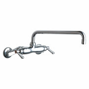 Chicago Faucets 445-L12E35ABCP Hot and Cold Water Sink Faucet, Chrome