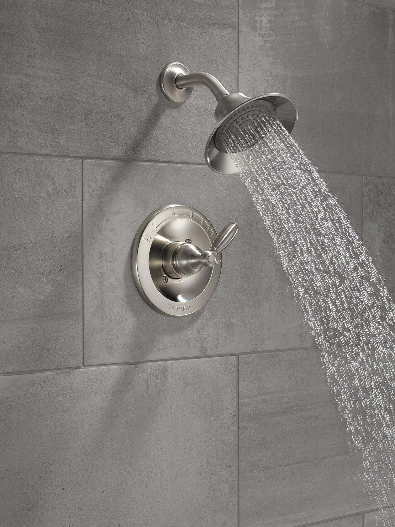 Peerless PTT188780-BN Claymore Single-Handle Shower Trim Kit, Brushed Nickel (No Valve)