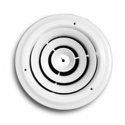 Truaire 800-06 Round Air Diffuser 6-Inch Round Ceiling Diffuser, White