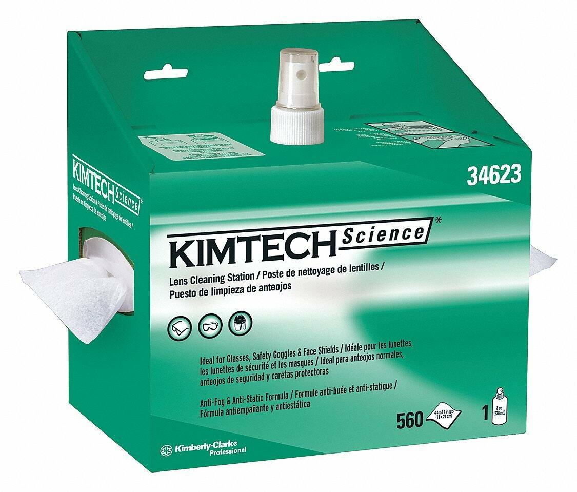 Kimberly-Clark Kimtech Kimwipes White Non-Silicone Lens Cleaning Station - 560 Tissues/Towelettes - Anti-Fog, Anti-Static - 036000-34623 [PRICE is per BOX]
