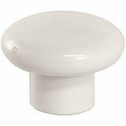 ANVIL MARK CABINET KNOB, 1-1/2 IN., WHITE PLASTIC, 5 PER PACK