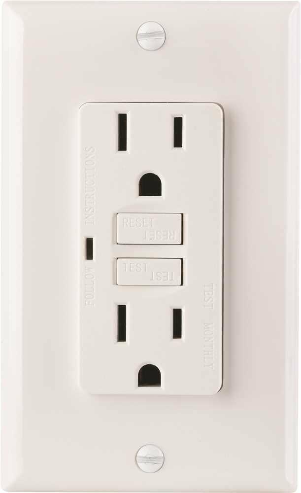 PREFERRED INDUSTRIES GIDDS-2498568 Gfci Receptacle, White, Nema 5-15R, 120 Volts, 15 Amps-2498568